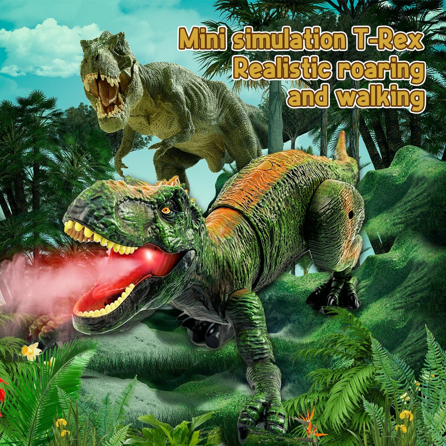 Talgic Remote Control Dinosaur For Boys 4-7, Robot Dinosaur Toys For Kids 5-7, Rc Dinosaur With Realistic Legs & Spray Stream,Remote Dinosaur Toys For Kids3 4 5 6 7 Year Old Boy Birthday Gift (Green)