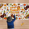 Ohome Thanksgiving Giant Coloring Poster/Tablecloth-Thanksgiving Crafts For Kids-30 X 72 Inches Jumbo Paper Coloring Banner Than