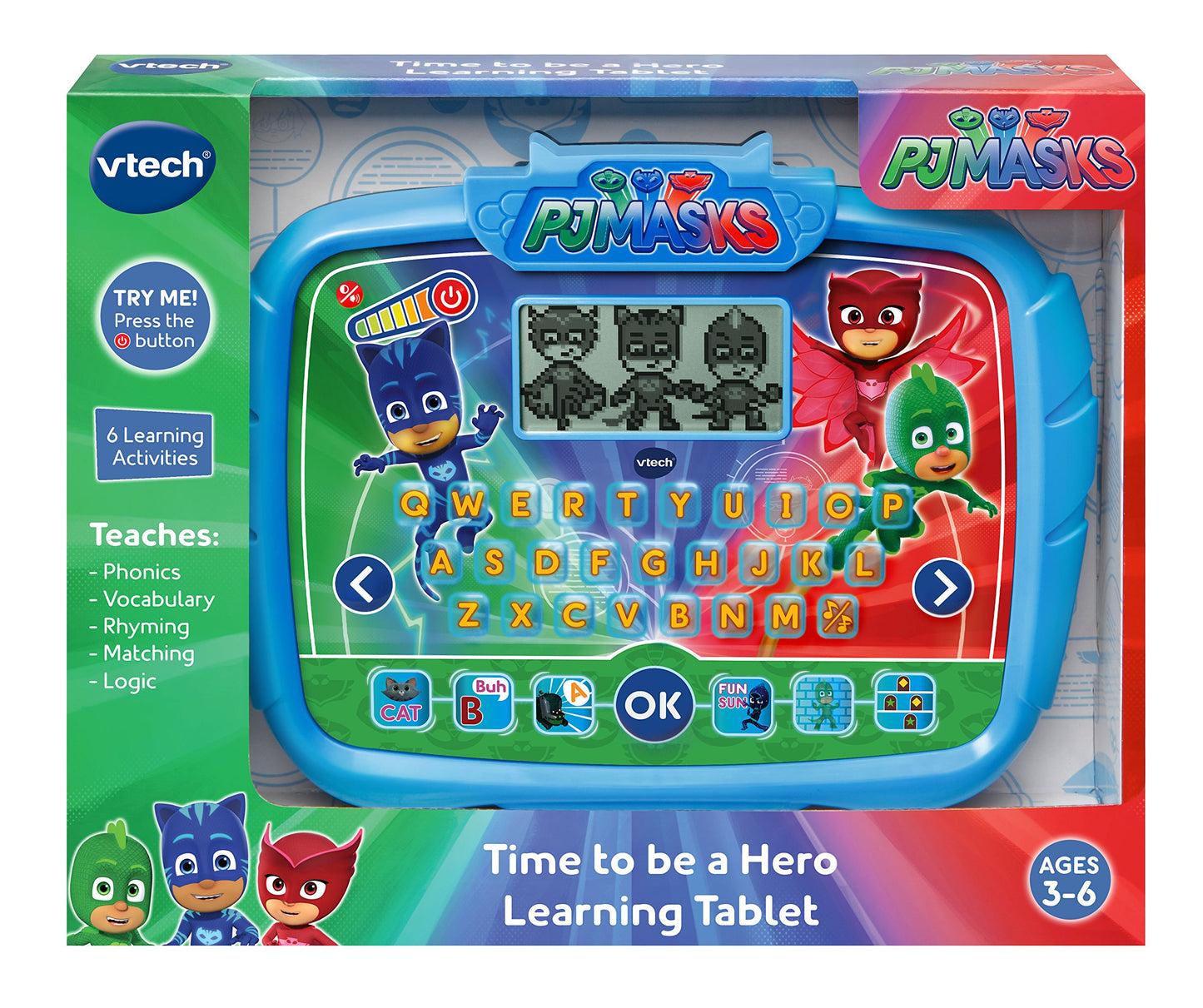 Vtech Pj Masks Time To Be A Hero Learning Tablet, Blue