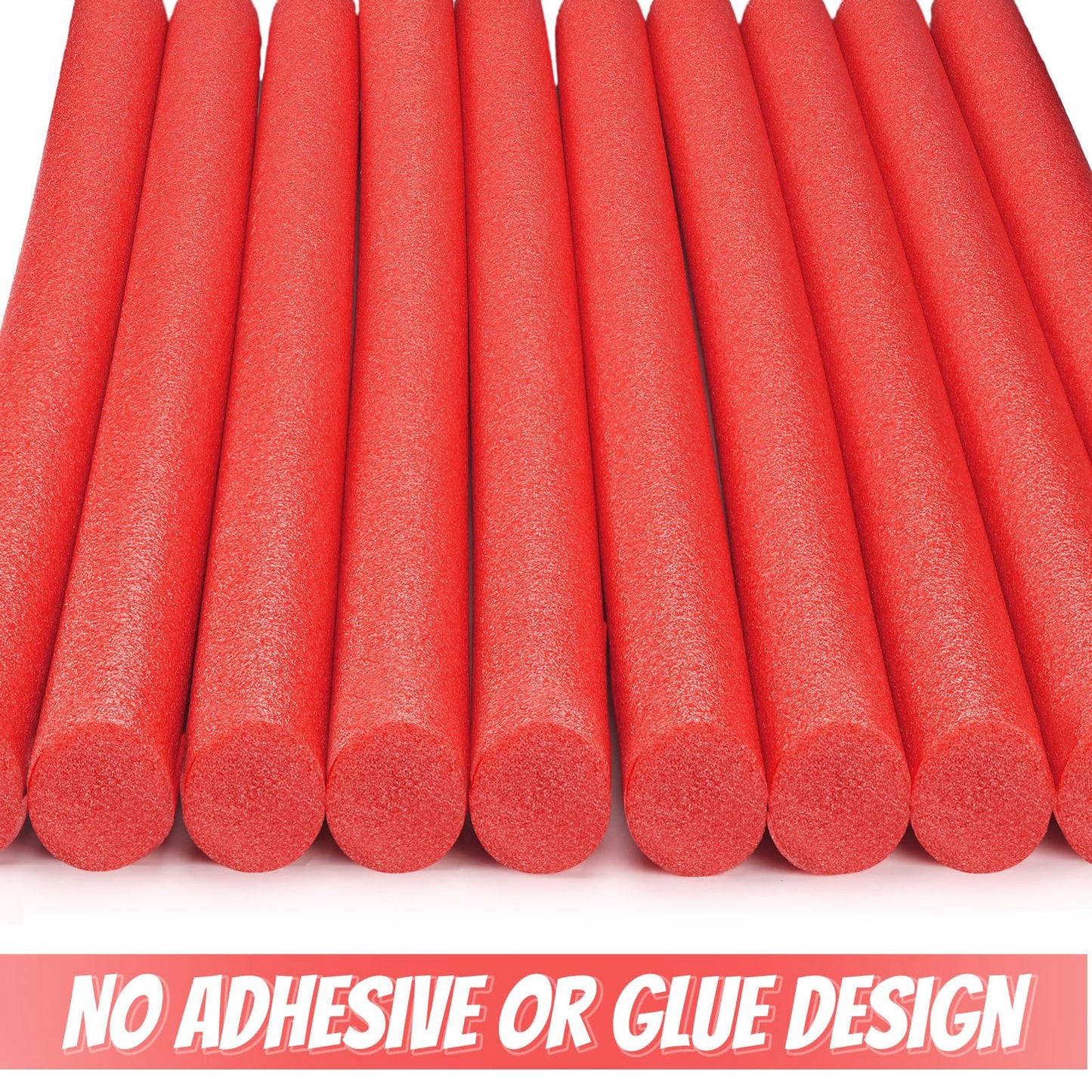 Kathfly 12 Pcs Floating Pool Noodles Foam Tube 1.5 X 35 Inches Floating Foam Tube Round Solid Noodle For Adults Swimming Craft Project(Red)