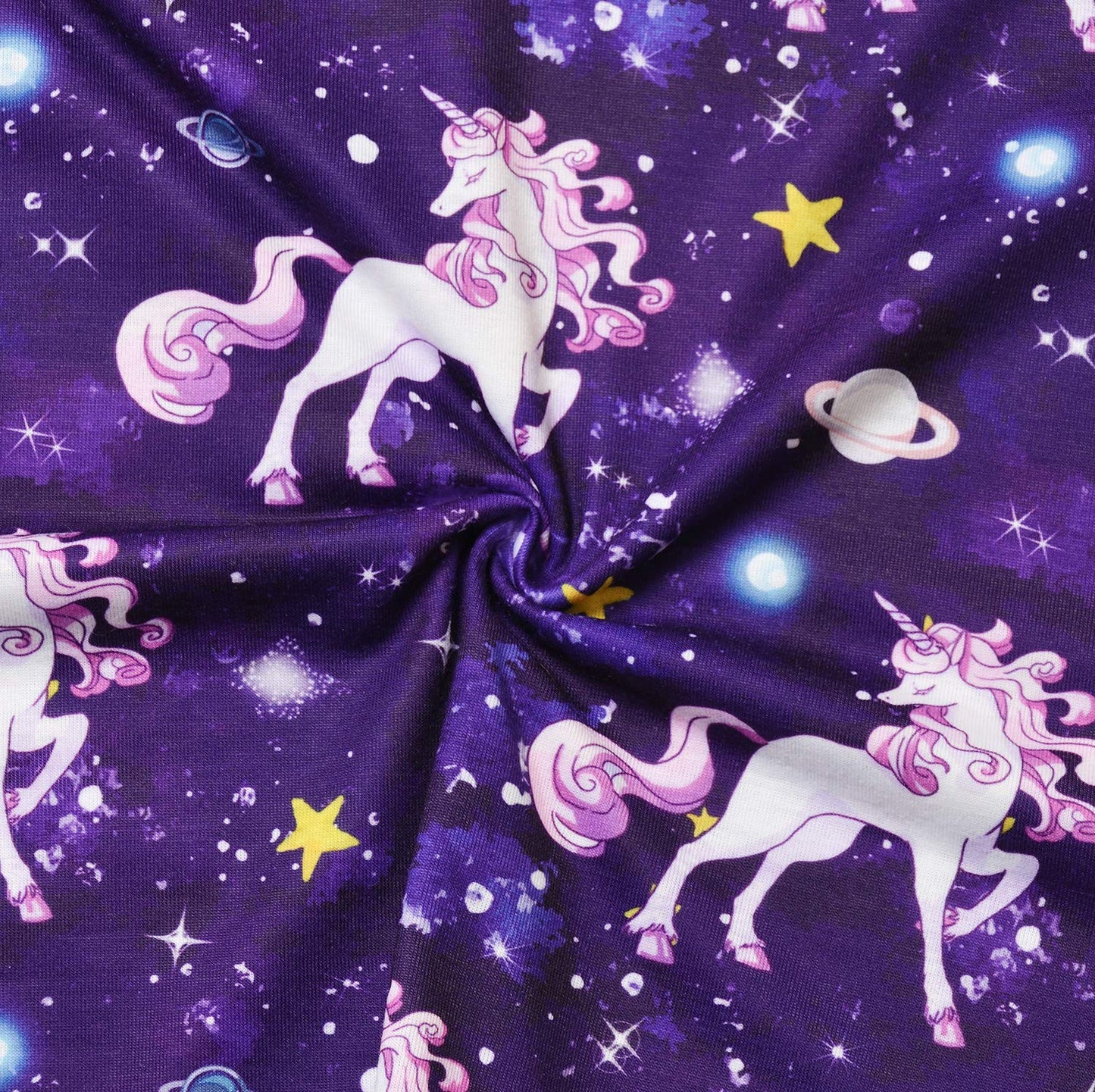 America Doll & Girl Matching Dresses Star Unicorn Clothes Outfits Long Sleeve 8-9 Years