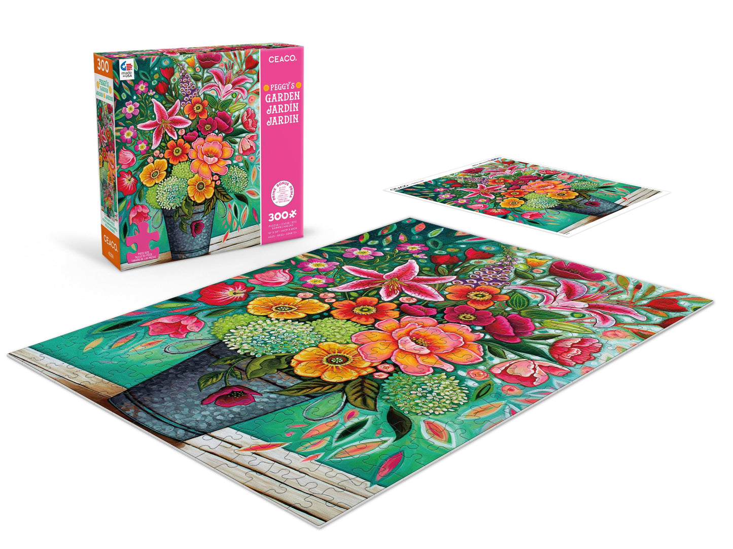 Ceaco - Peggy'S Garden - Florenza - 300 Oversized Piece Jigsaw Puzzle