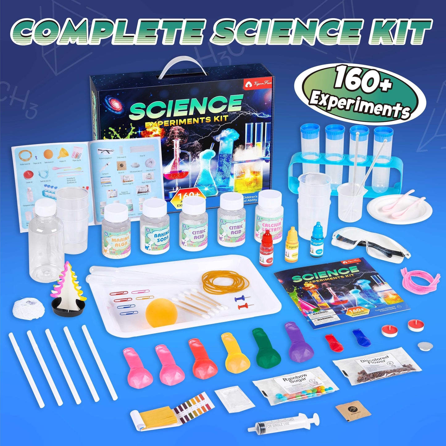 160+ Experiments Science Kit For Kids Ages 3 4 5 6 7 8, Stem Toys For 9-12 Year Old Boys Girls, Educational Chemistry Physical L