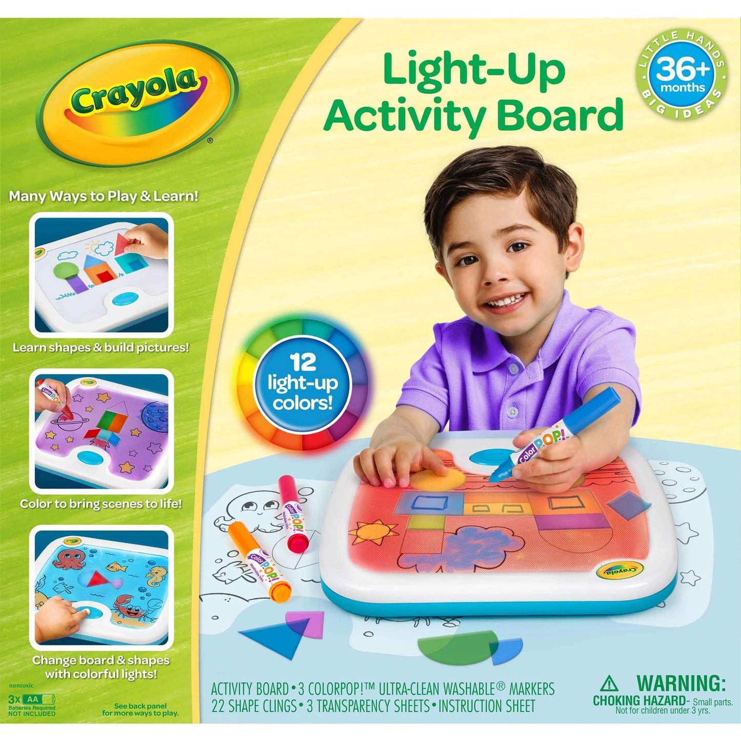 Crayola Light Up Activity Board, Sensory Toy For Toddlers & Kids, Light Box, Light Up Coloring Board, Toys & Gifts For Kids, 3+