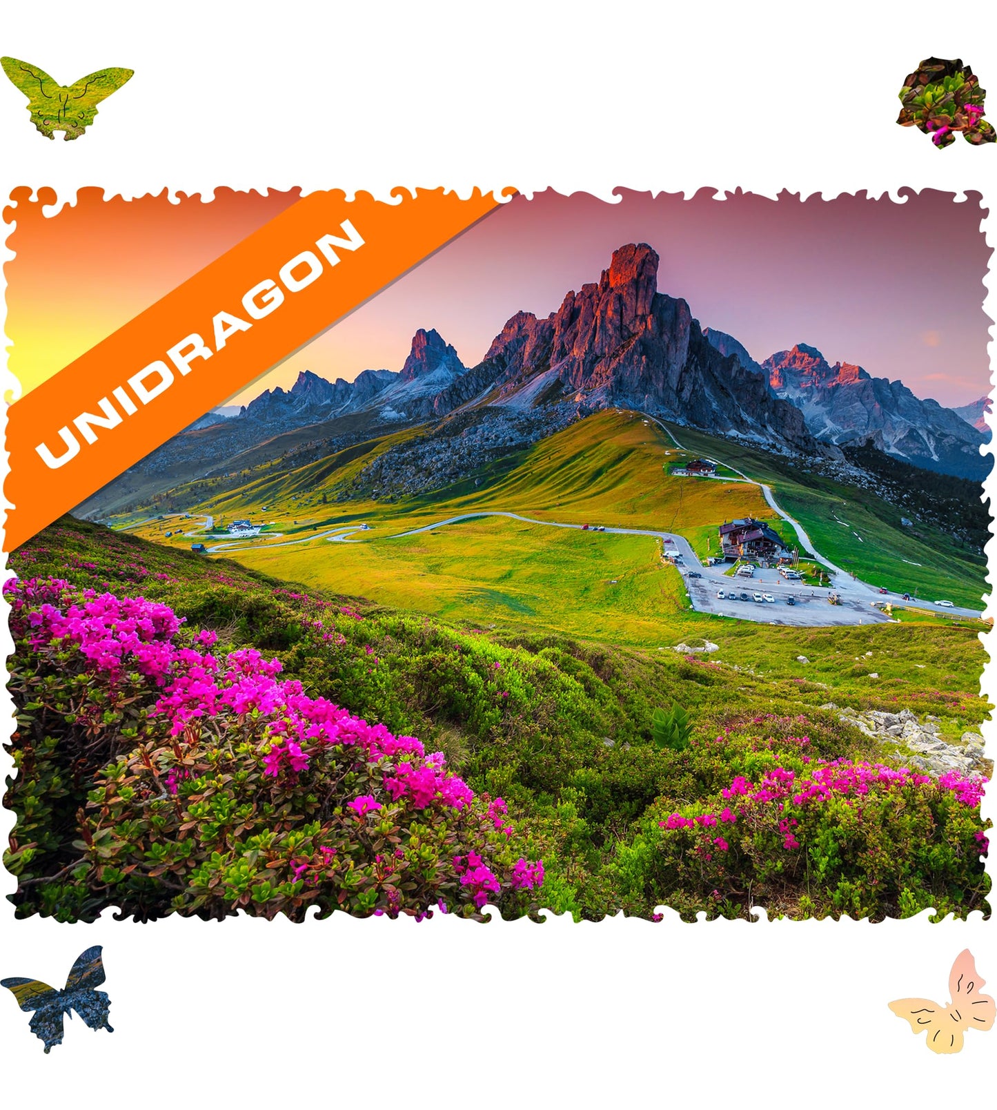 Unidragon Wooden Puzzle Jigsaw, Best Gift For Adults And Kids, Unique Shape Jigsaw Pieces Nature Mountain, 17.3 X 12.1 Inches, 500 Pieces, King Size, Wooden Puzzles For Adults