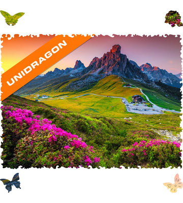 Unidragon Wooden Puzzle Jigsaw, Best Gift For Adults And Kids, Unique Shape Jigsaw Pieces Nature Mountain, 17.3 X 12.1 Inches, 500 Pieces, King Size, Wooden Puzzles For Adults