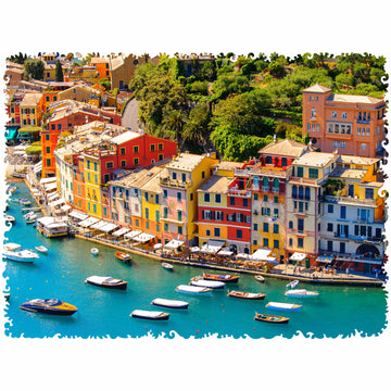 Unidragon Wooden Jigsaw Puzzles - Nature Italian Riviera, 500 Pcs, King Size 16.9'X11.8', Beautiful Gift Package, Unique Shape Best Gift For Adults And Kids