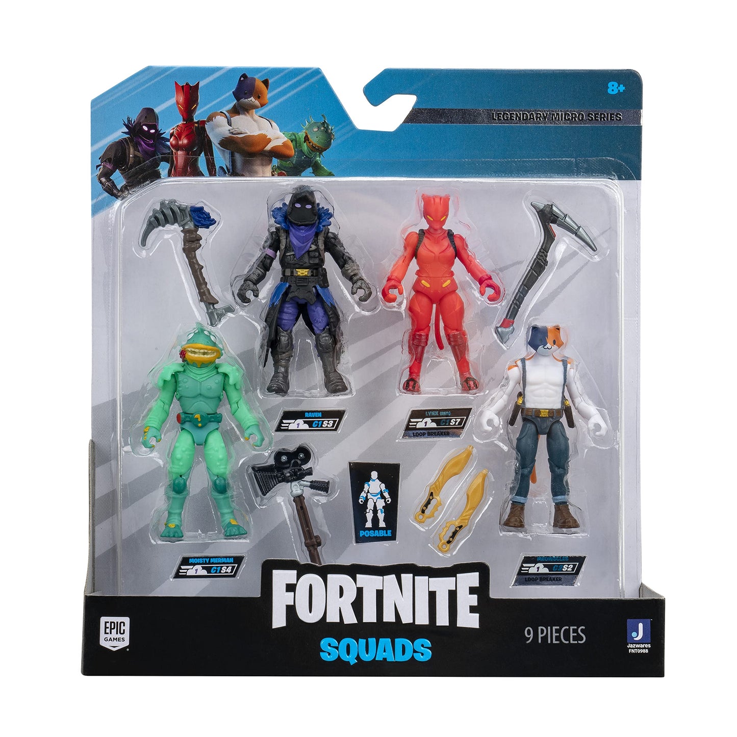 Fortnite Fnt - 4 Figure Pack (Micro Legendary Series) (Squad Mode) (C1S3)