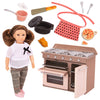 Lori Dolls – Cornelia'S Kitchen Set – Mini Doll & Kitchen Play Set – 6-Inch Doll & Cooking Accessories – Toy Oven, Stove & Play Food – Toys For Kids – 3 Years +