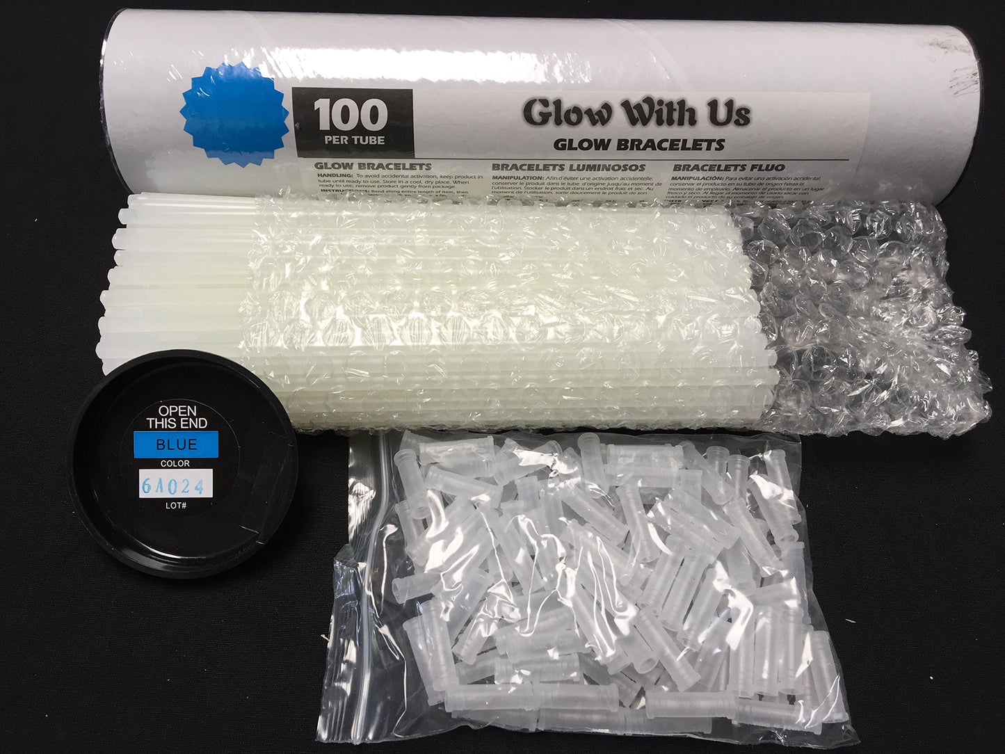 Glow Sticks Bulk Wholesale Bracelets, 1000 8 Blue Glow Stick Glow Bracelets, Bright Color, Glow 8-12 Hrs, Glow Party Favors S