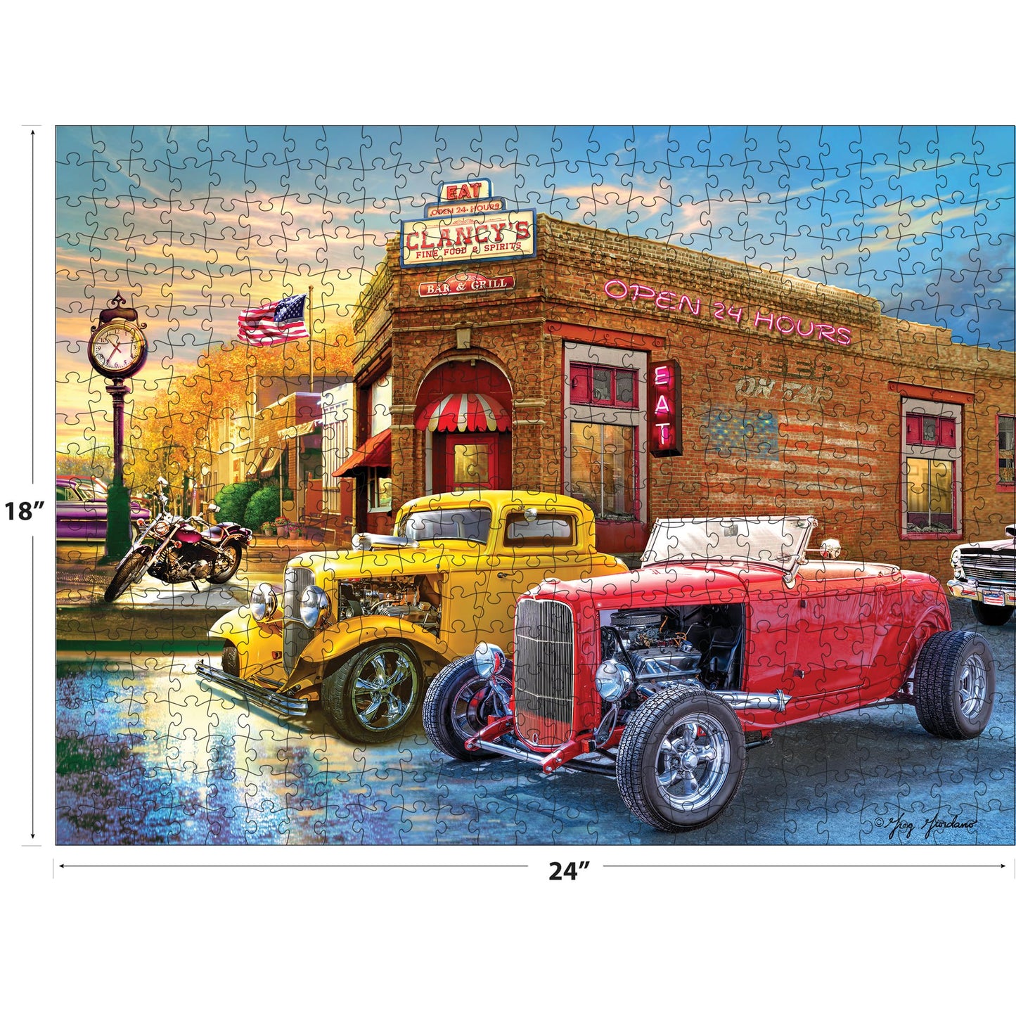 Roseart - American Nostalgia - American Grill - 550 Piece Jigsaw Puzzle For Adults