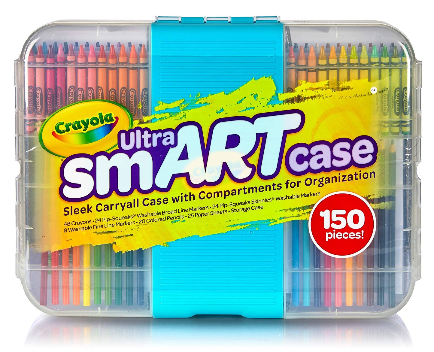 Crayola Ultra Smart Case, 150 Pieces, Art Set For Kids, Gift, (Model: 04-6810)