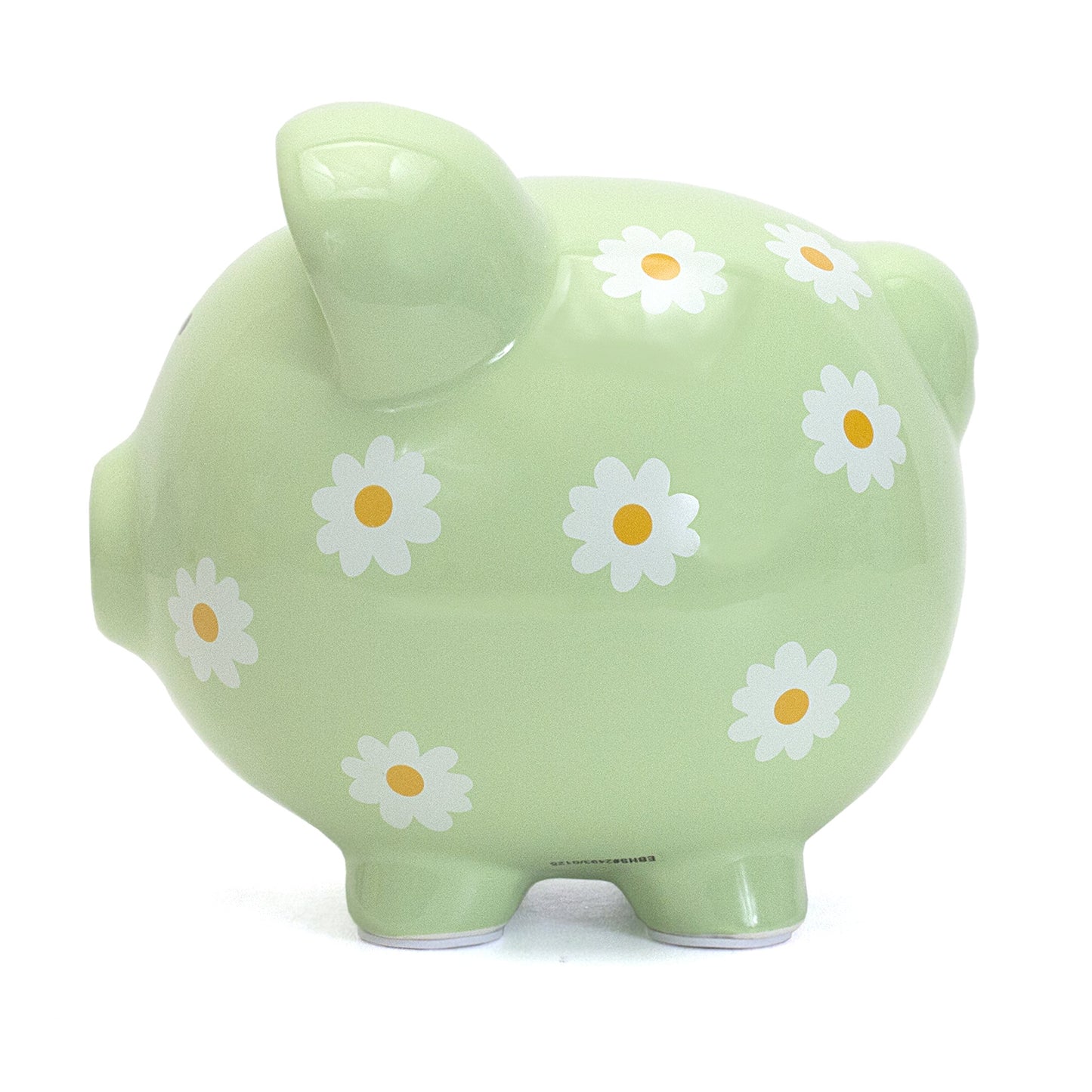 Child To Cherish Ceramic Piggy Bank For Girls, Daisy Green