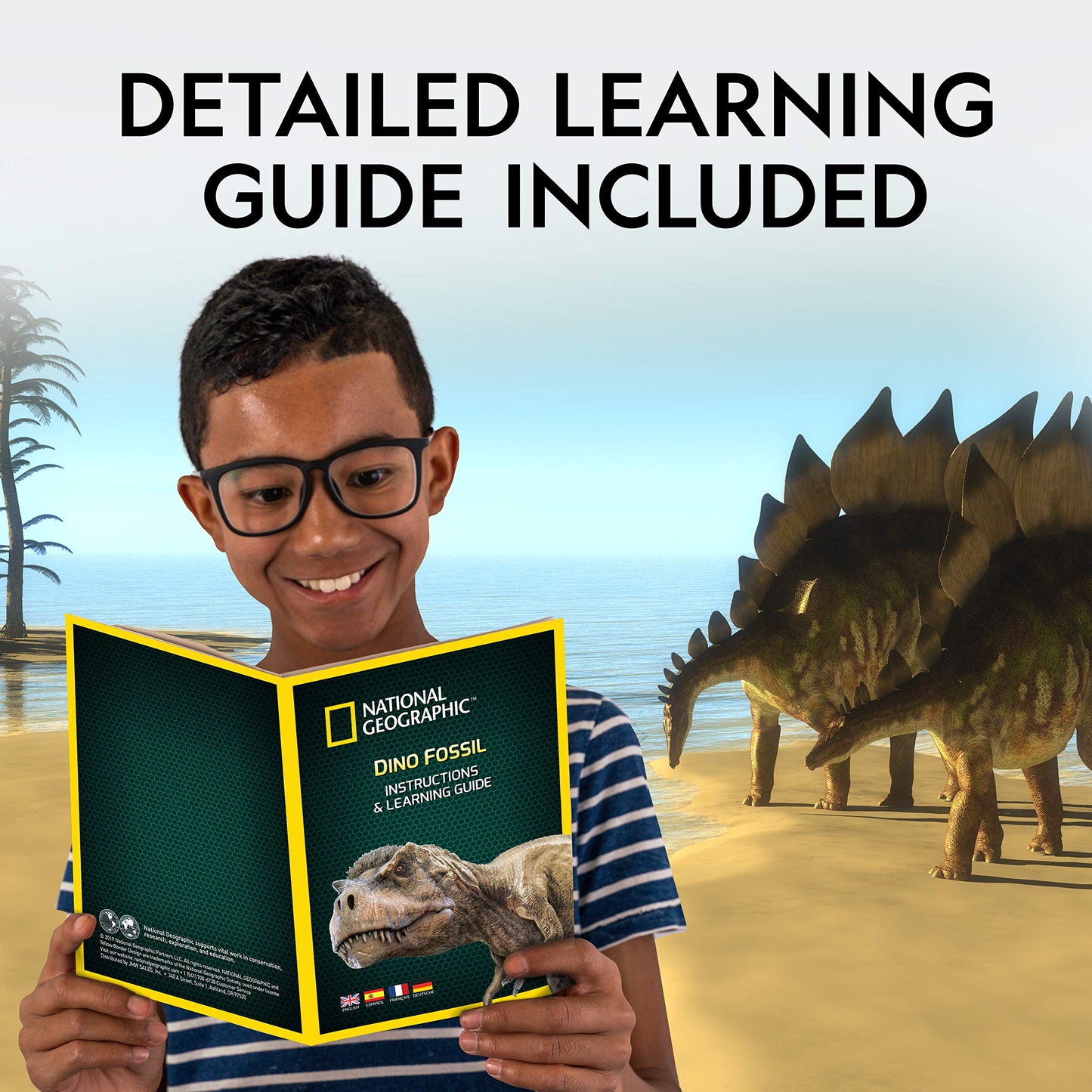 National Geographic Dinosaur Dig Kit - 12 Dino Shaped Bricks With Figures Inside & Excavation Tool Sets, Egg Hunt Or Party Activity, Great Stem Toy For Boys & Girls, Easter Basket Stuffers