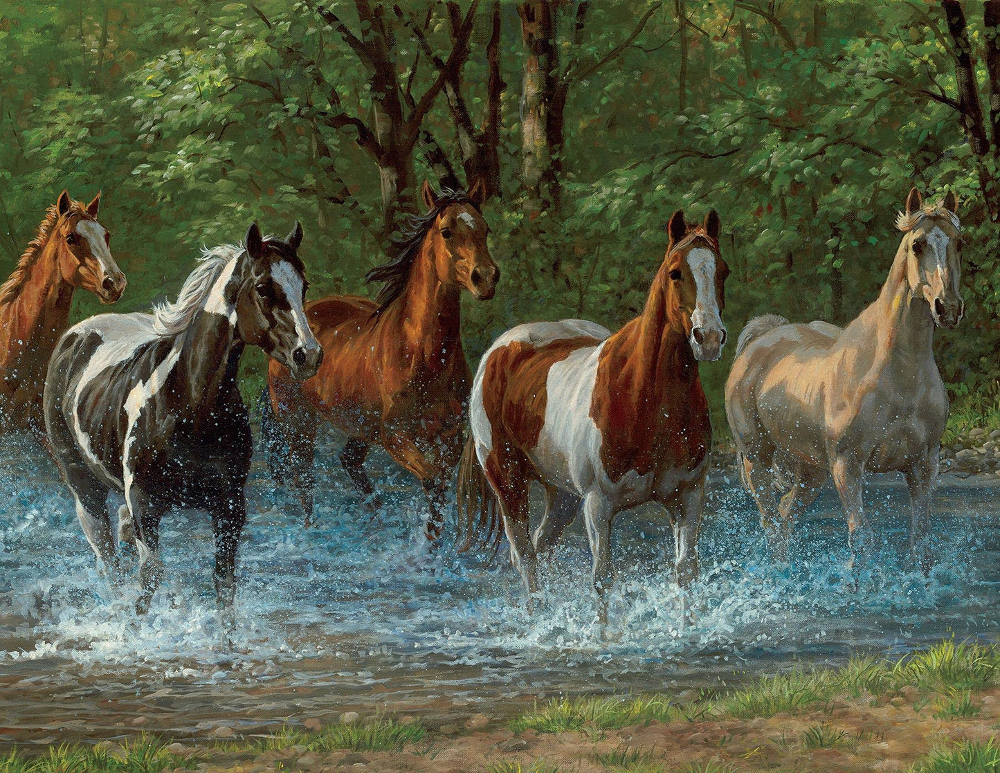 Springbok 500 Piece Jigsaw Puzzle Summer Creek Multi, Large/18 X 23.5'