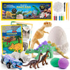 National Geographic Giant Dinosaur Egg Activity Kit - 15+ Dino Crafts, Painting Cars, Clay Models, Dig Brick, Stickers & Learnin