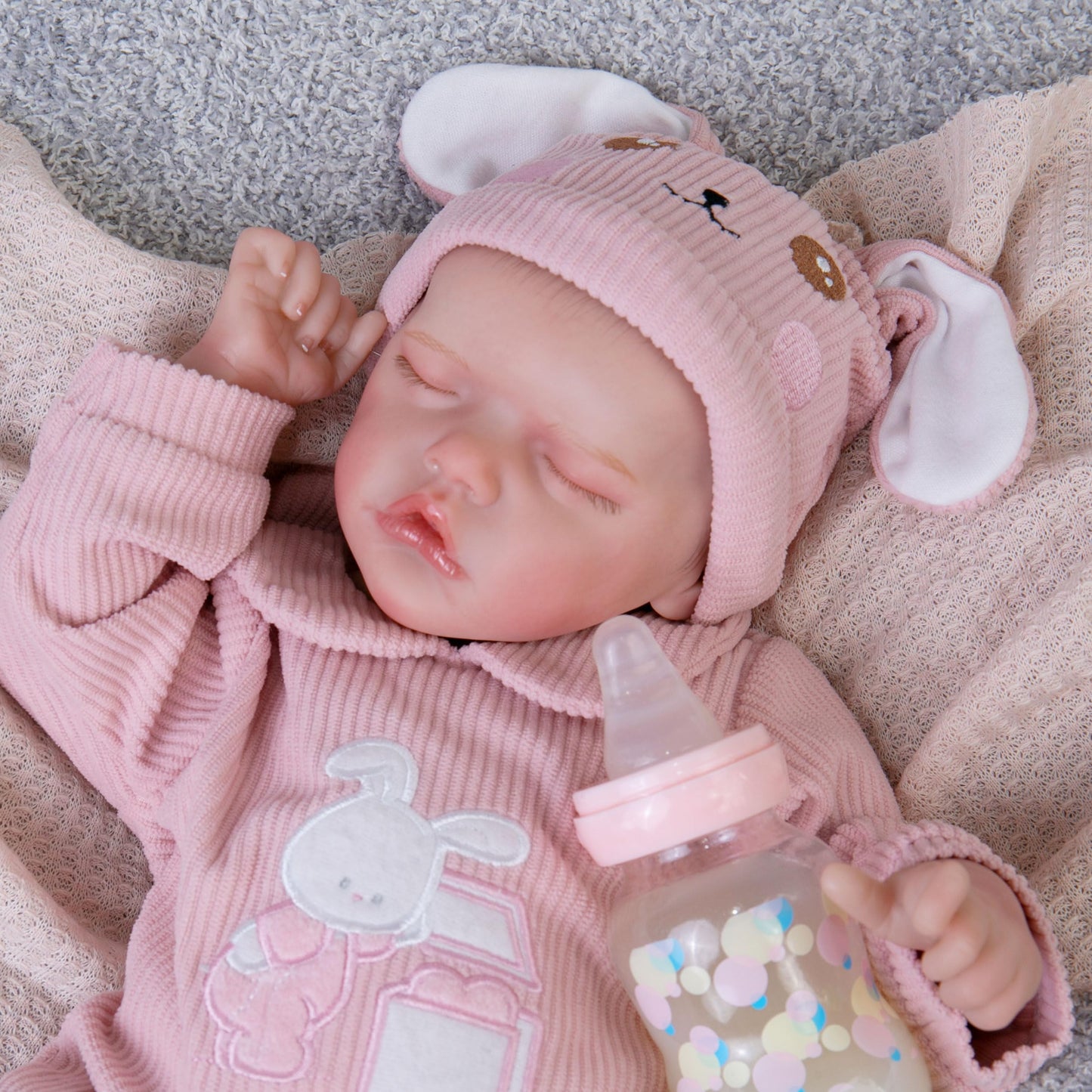 Milidool Lifelike Reborn Baby Dolls Girl-20 Inch Baby Soft Body Realistic Newborn Full Vinyl Body Sleeping Real Life Baby Dolls
