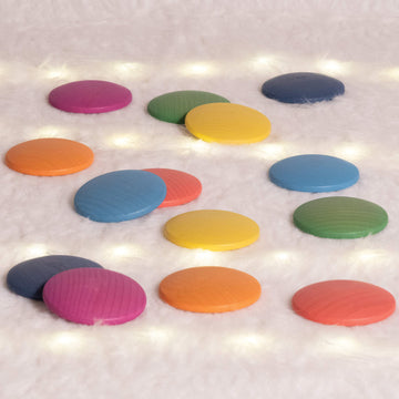 Rainbow Wooden Discs