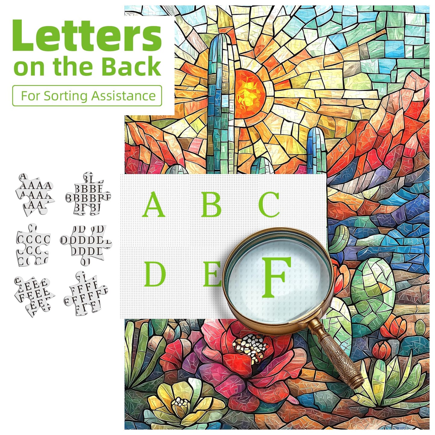 Blueforest Cactus Puzzle Puzzles For Adults 1000 Pieces, Impossible Hard Difficult Challenging Plant Puzzles For Adults, Colorfu