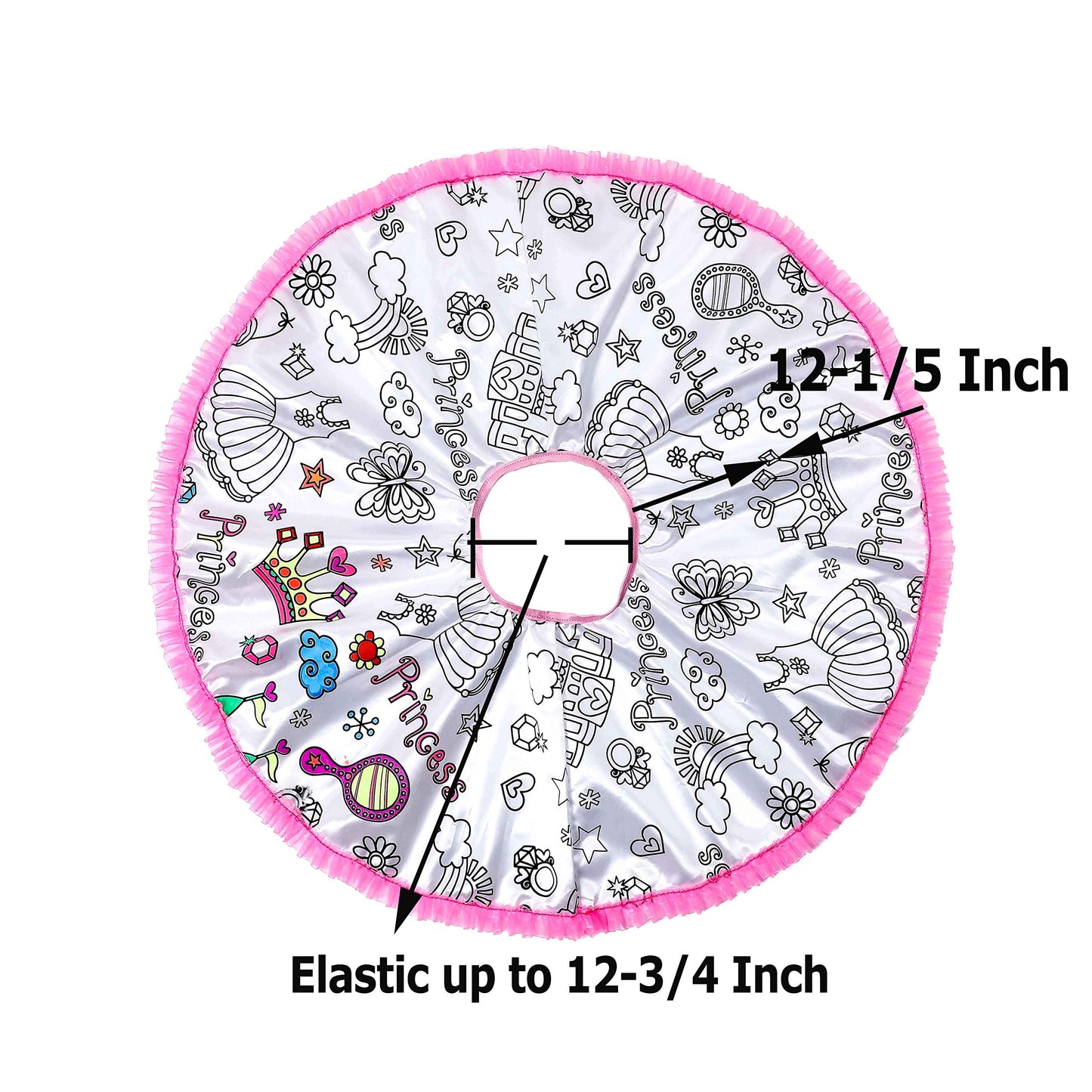 Richness Color Your Own Dress Princess Dress Up Skirt With Fabric Markers & Self-Adhesive Jewels Diy Party Crafts For Girls Age