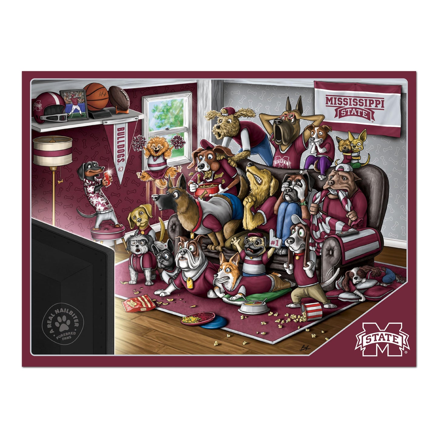 Youthefan Ncaa Mississippi State Bulldogs Purebred Fans 500Pc Puzzle - A Real Nailbiter