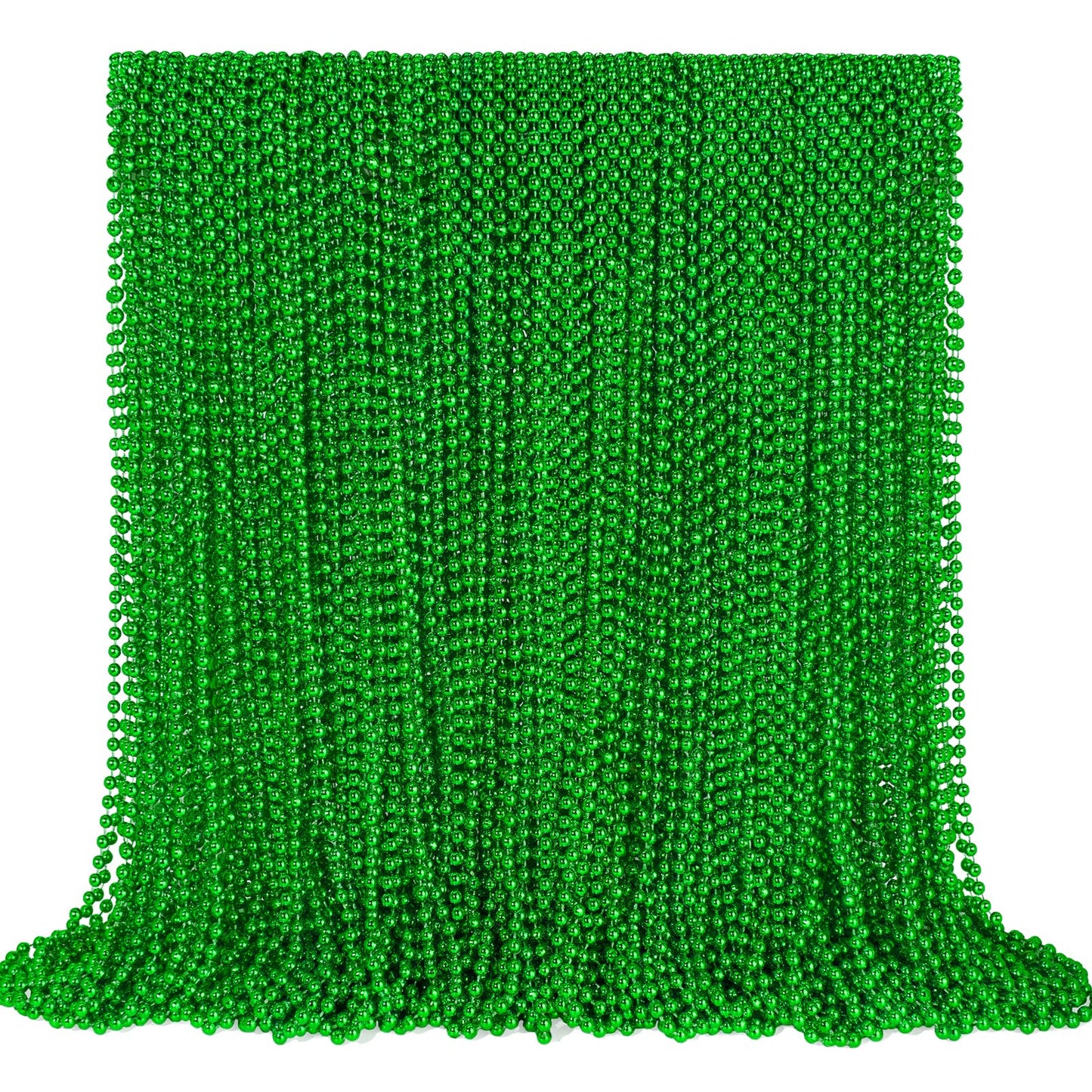 YAXINRUI 144 PCS St. Patricks Day Necklaces, Green Mardi Gras Christmas Bead Necklaces, 33'' St. Patrick's Day Green Beads St. P