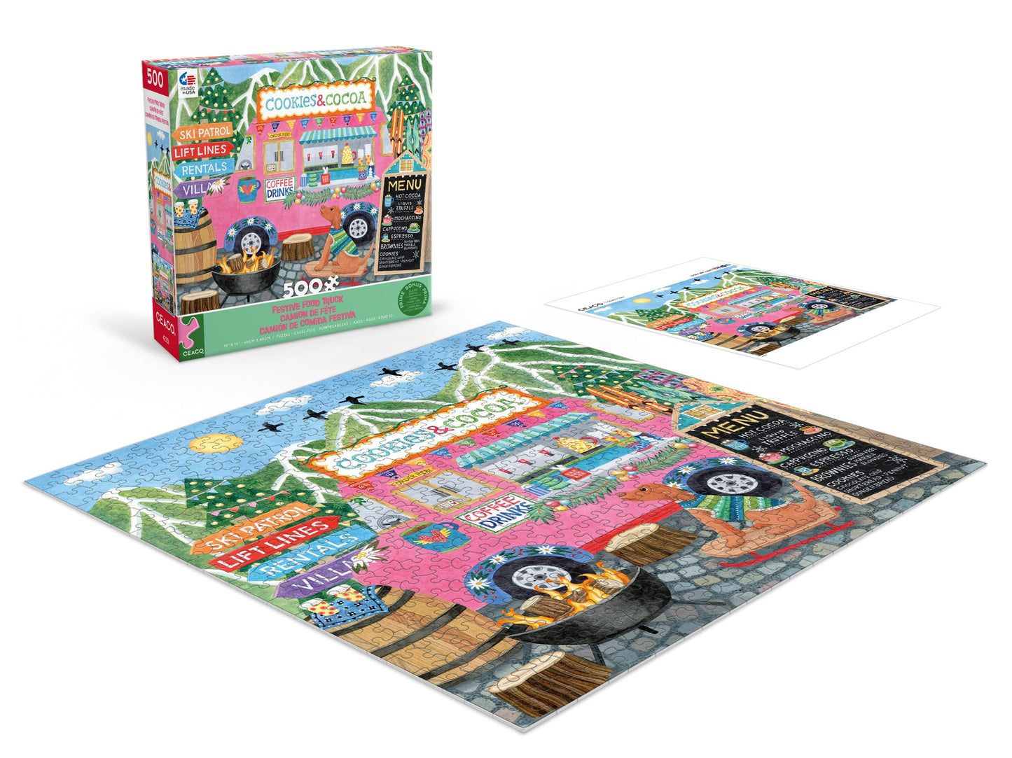 Ceaco - Food Trucks - Festive Food Truck Ii - 500 Piece Jigsaw Puzzle