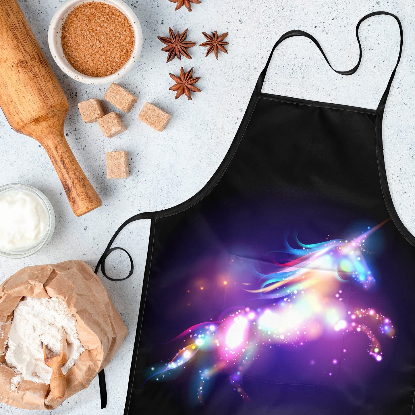 Popologa Magic Animal Apron For Girls Boys Kids Cooking Painting Aprons Art Smock Supplies Toddler