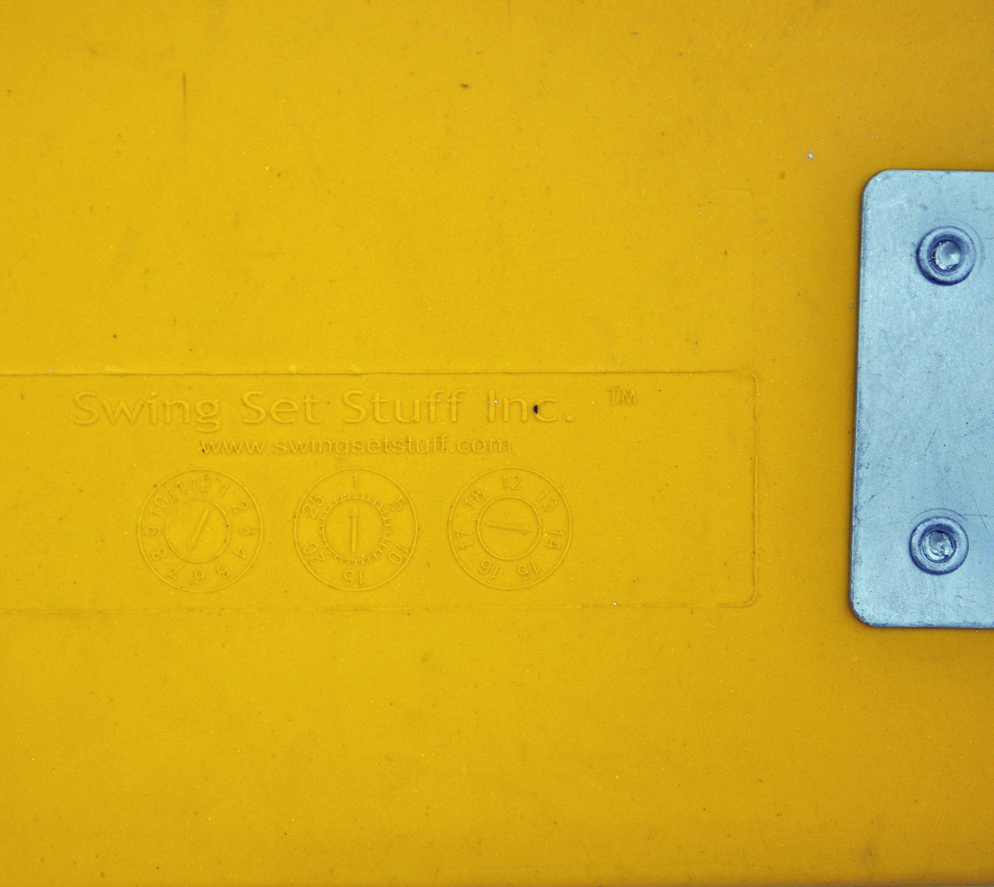 Swing Set Stuff Commercial Rubber Belt Seat with SSS Logo Sticker, Yellow