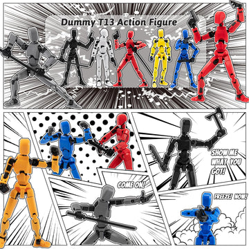 Gmajdar 4Pcs Assembled Titan T13 Action Figures Set - Robot Action Figure Fidget Toys For Boys Lucky Dummy Nova N13 Anime Figure