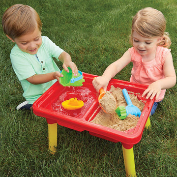 Toddler Sensory Kids Table with Lid | Sensory Bin | Kidoozie | Mega Block Compatible Lid | Indoor Outdoor Use , Red, G02521 17 x