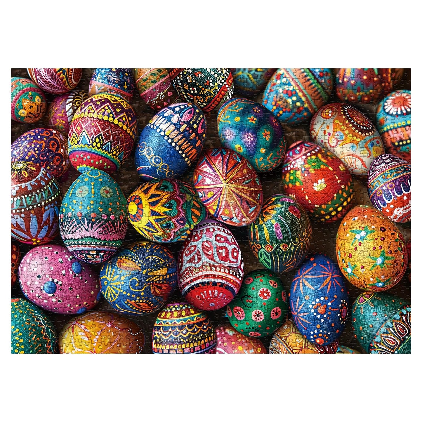 Bboldin Easter Egg Puzzles For Adults 1000 Piece, Colorful Painted Easter Egg Jigsaw Puzzle, Color Funny Egg Puzzles