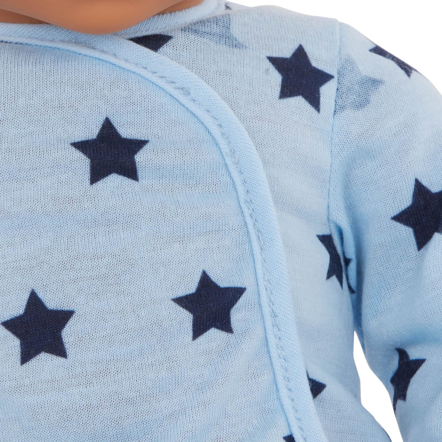 Lullababy - 14'' Baby Doll Clothing Set - Pajama Onesie Outfit - Hat With Soft 3D Spikes, Teether, Fuzzy Slippers - Imaginative