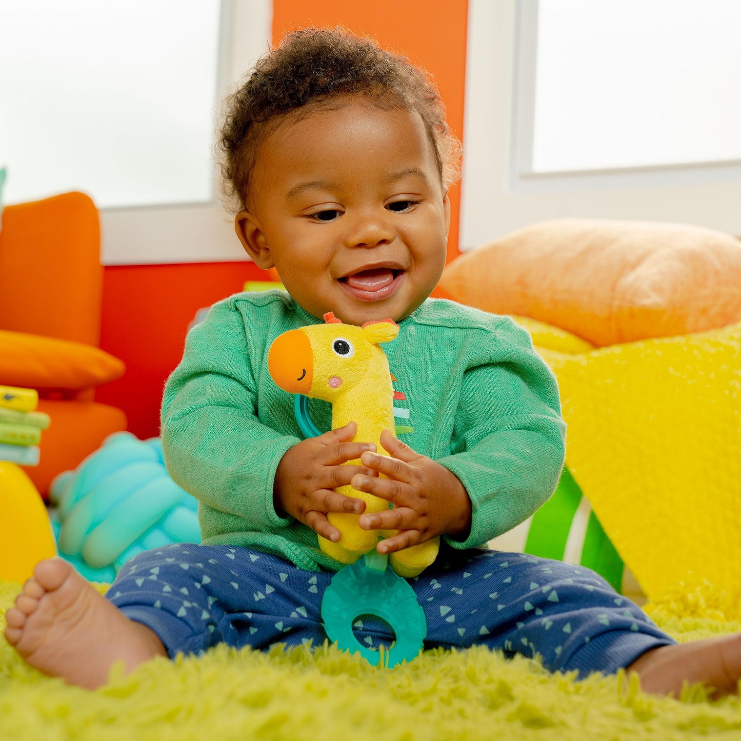 Bright Starts Tug Tunes On-The-Go Toy For Stroller And Carriers - Giraffe - Unisex, Newborn +