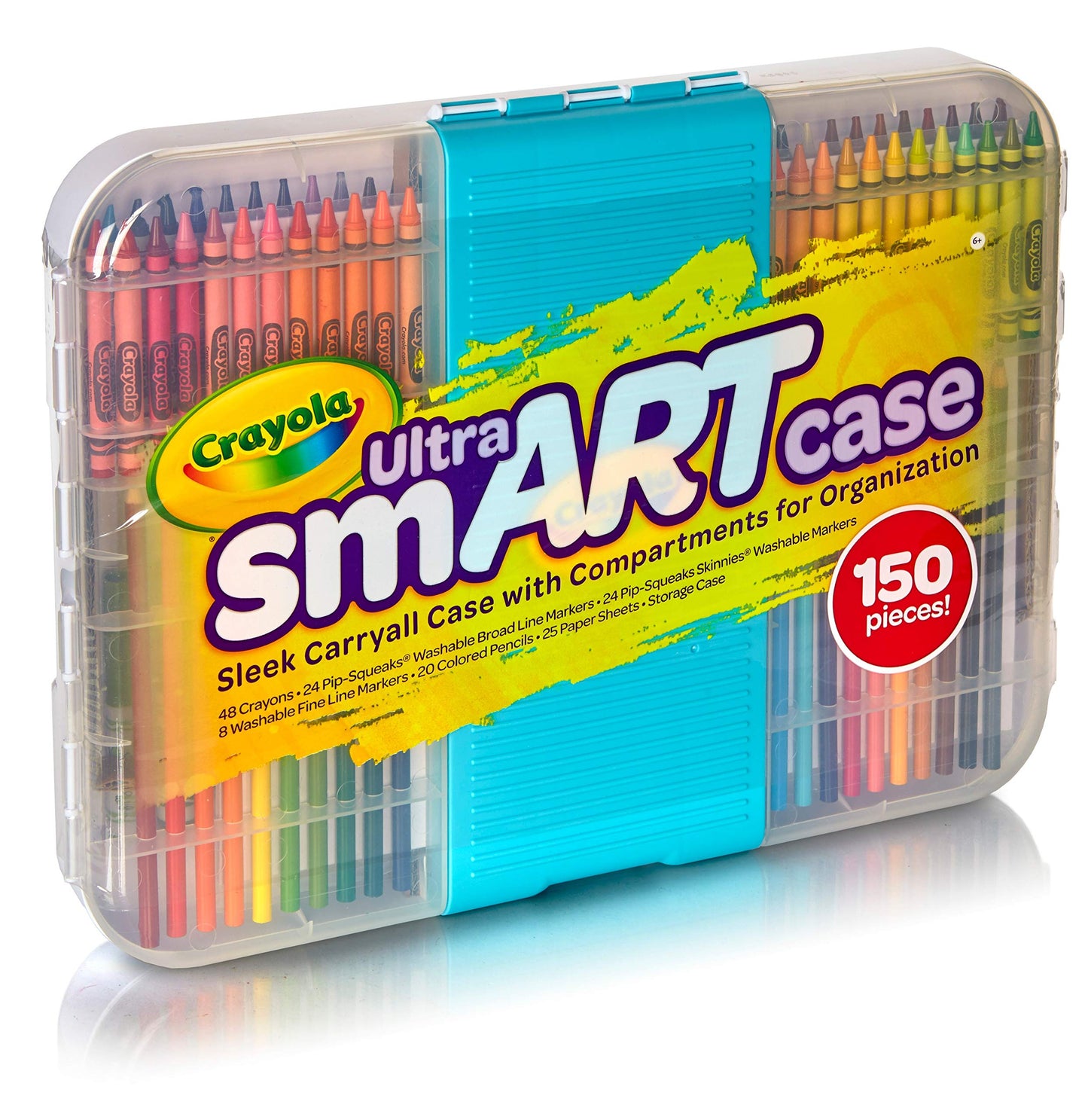 Crayola Ultra Smart Case, 150 Pieces, Art Set For Kids, Gift, (Model: 04-6810)