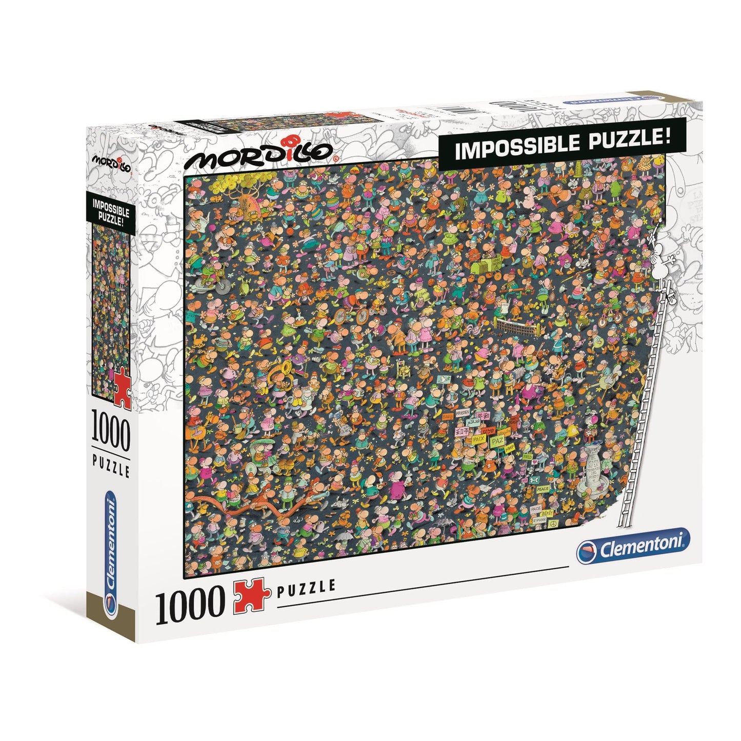 Clementoni Mordillo Impossible Jigsaw Puzzle, 1000 Pieces, Made In Italy, Adults Puzzles, 39550