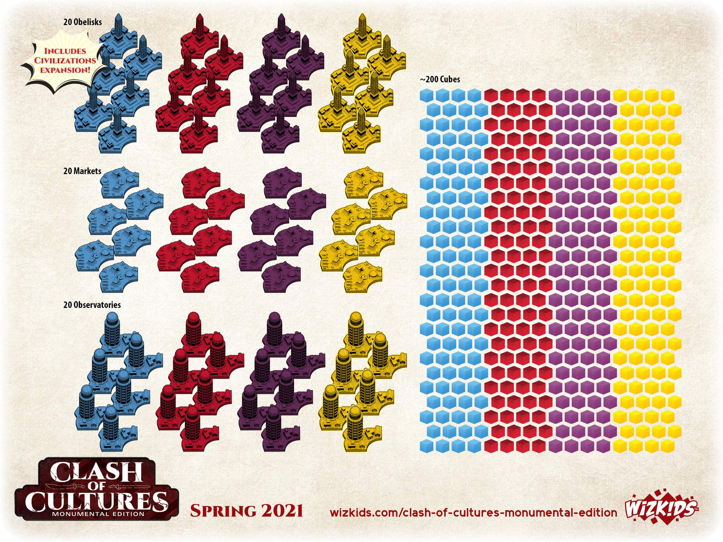 Clash Of Cultures: Monumental Edition | Board Game Wizkids - New Edition