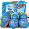 Billeeit Water Skipping Balls Set for Pool Play, Include 1 Rugby, 2 Balls and 2 Discs, Rainbow Color Splash Water Bouncing Balls