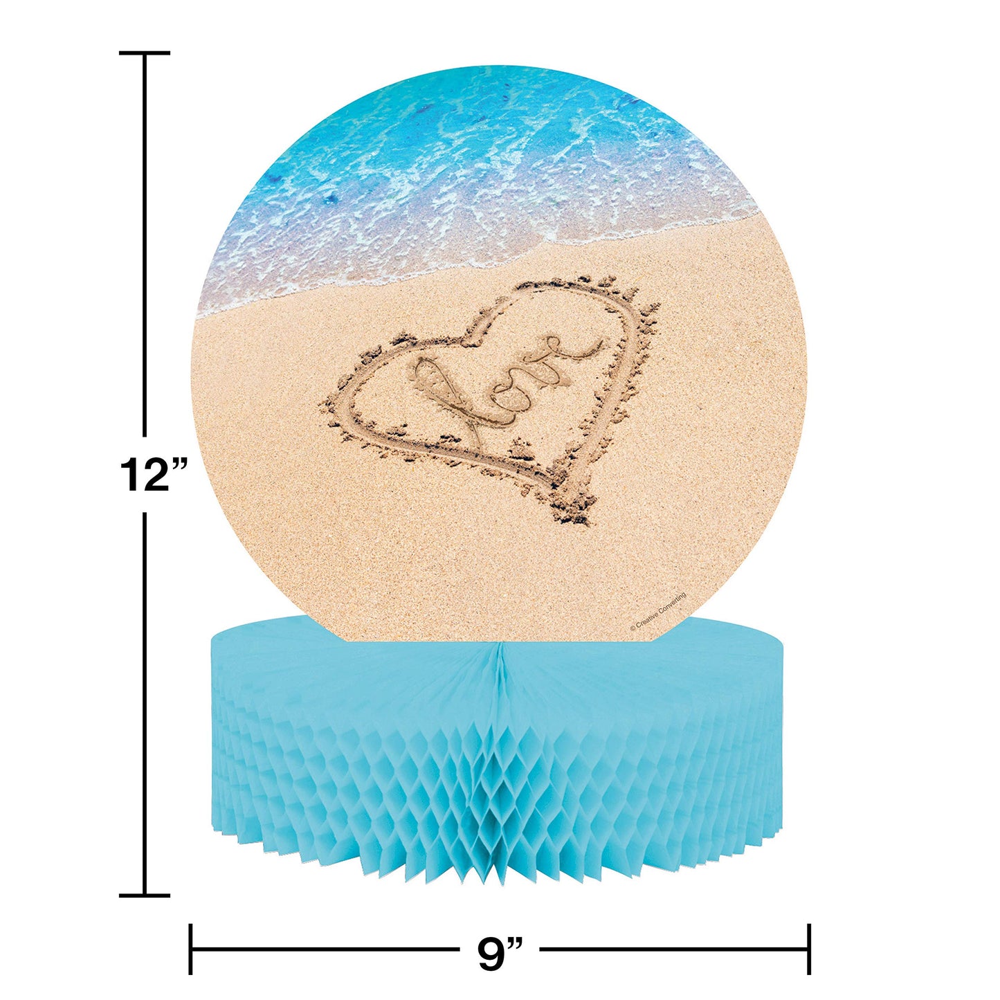 Creative Converting Honeycomb and Glitte Centerpieces, Beach Love, One Size, Confetti