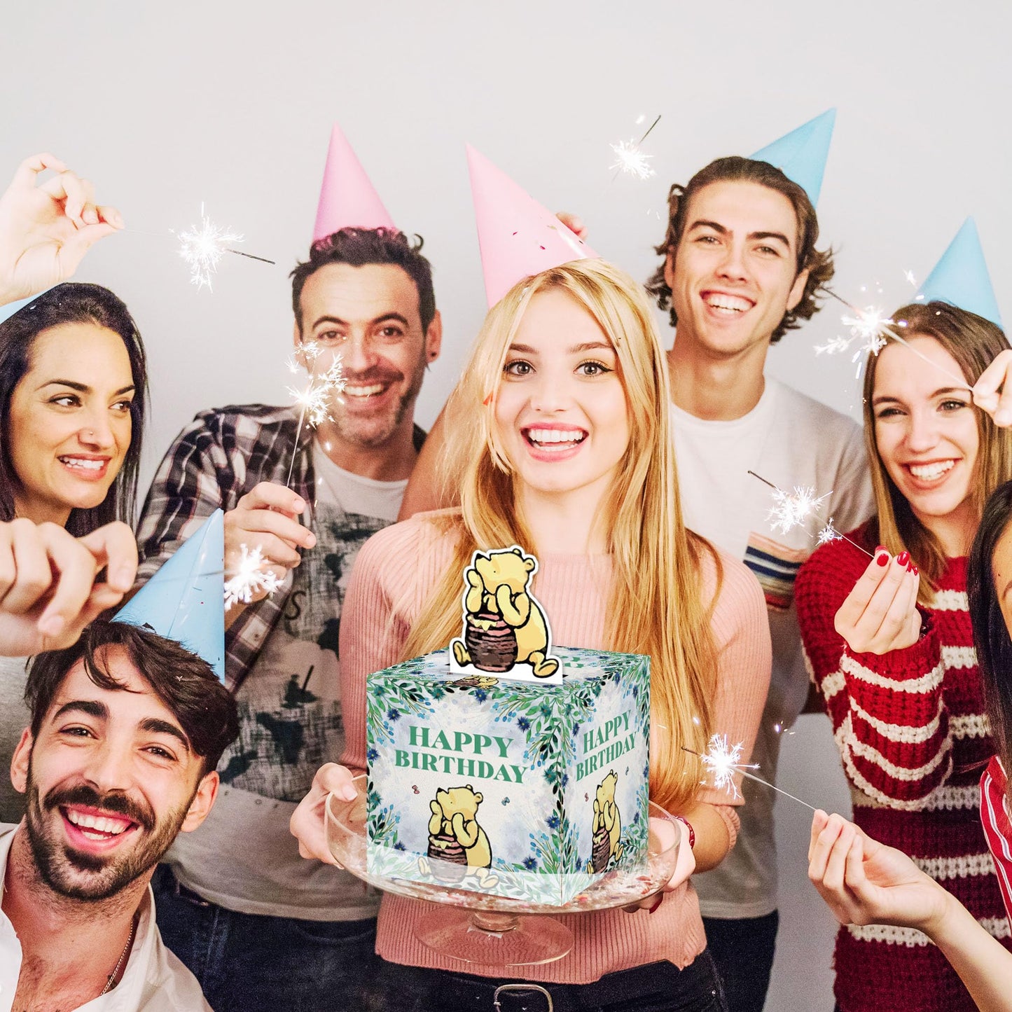 Winnie Happy Birthday Party Money Box, Surprise Money Gifts Box, Winnie Birthday Party Decorations Supplies Pooh, Kids Boys Girl