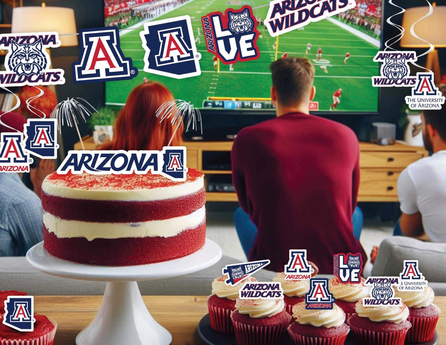 Arizona Wildcats Party Supplies (42 Pieces) University Of Arizona Graduation, Tailgating And Birthday Party Decorations With Ban