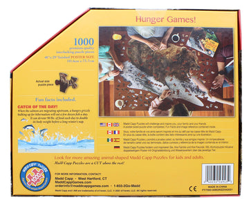 Madd Capp Puzzles - I Am Grizz - 1000 Pieces - Animal Shaped Jigsaw Puzzle, Multi