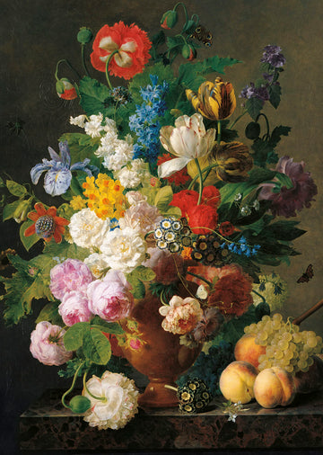 Clementoni 1000 Piece Jigsaw Puzzle - Bowl of Flowers, Multicoloured, 28.1 x 37 x 5.5 cm, Model 31415.7, Cart