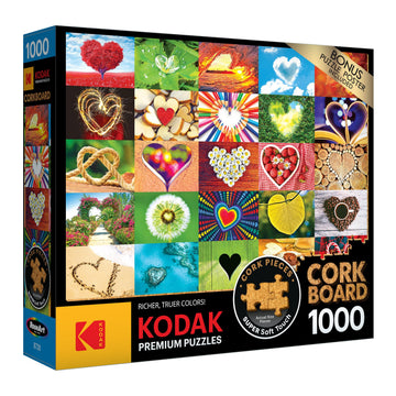 RoseArt 1000 Piece Jigsaw Puzzle - Kodak Premium Cork - Multi-colored - Love is Everywhere - Model 8720ZZF
