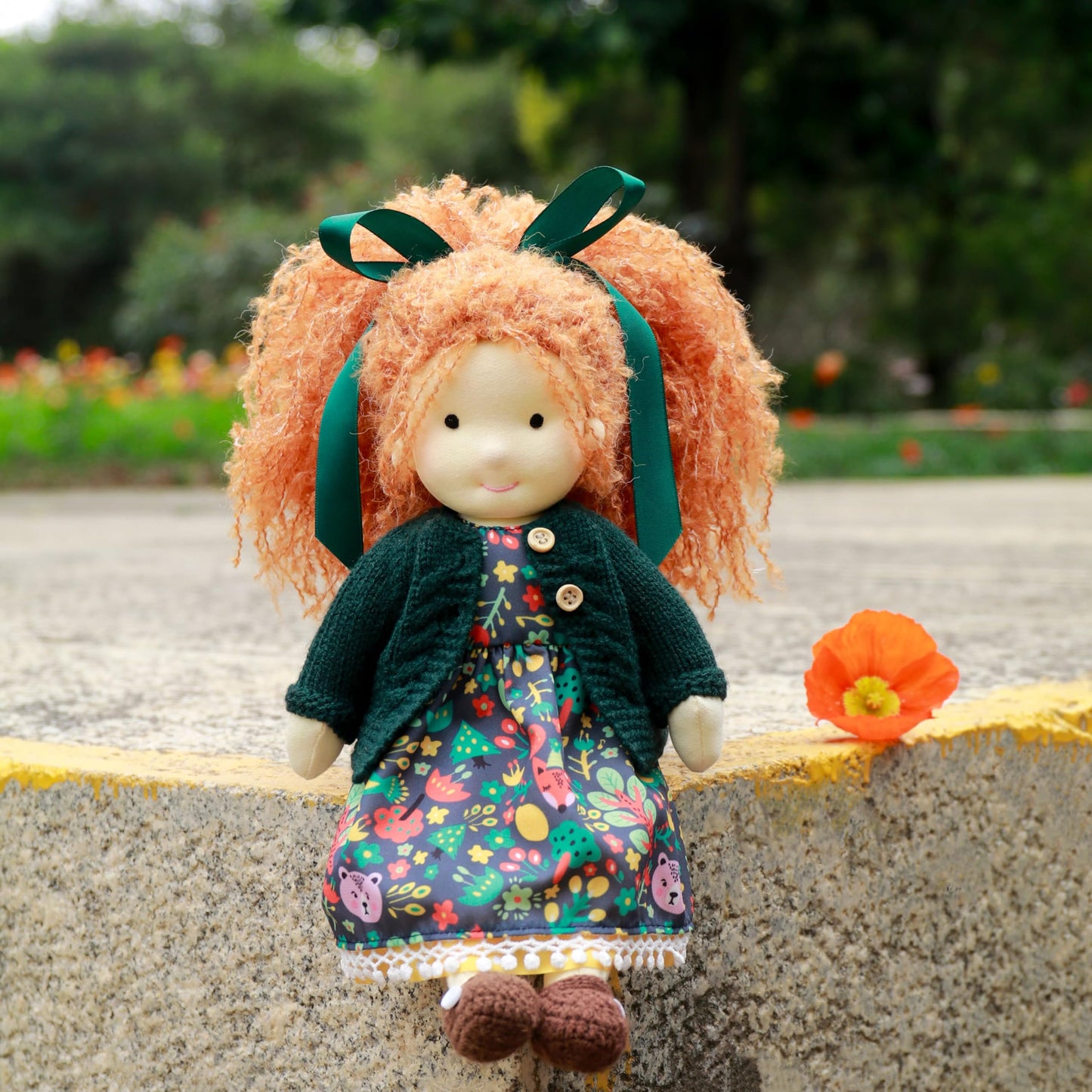 Blissfulpixie Handmade Waldorf Doll- Hanne 12'', Soft Girl Rag Doll With Cute Stuffed Plush, Ideal First Doll For Babies & Toddl