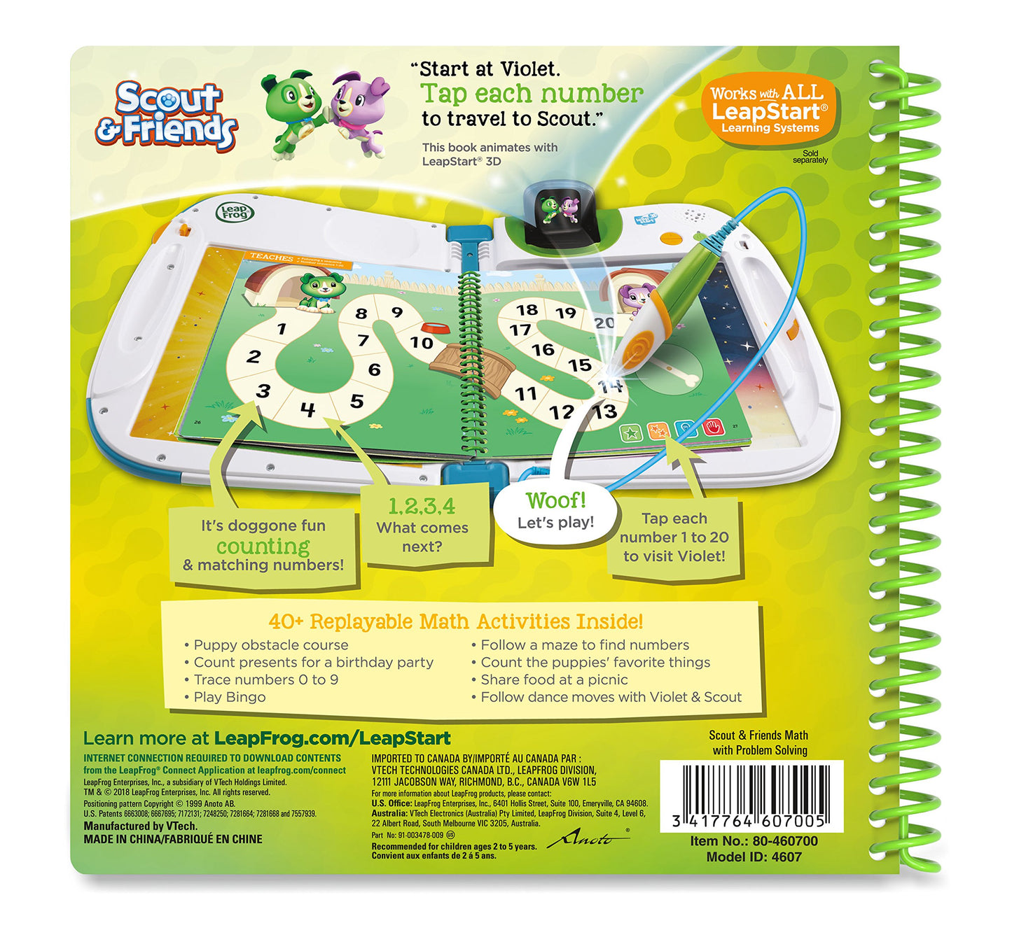 Leapfrog Leapstart 3D Scout & Friends Math Book