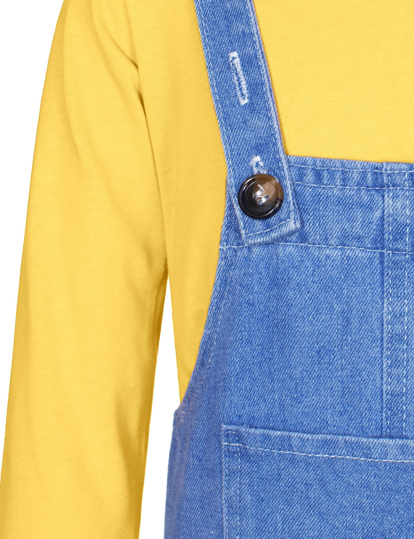 Mavoka Kids Costume For Boys Shirt Overalls Glove Halloween Party Cosplay 2-3T Yellow