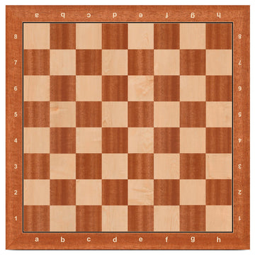 A&A 18.875'' Professional Wooden Tournament Chess Board/Mahogany & Maple Inlaid /2.0'' Squares W/Notation