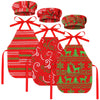 Bencailor 3 Set Christmas Elf Accessories Doll Apron Hats Set Dress Up Xmas Elf Baker Clothes Outfit Accessories For Cooking Bak