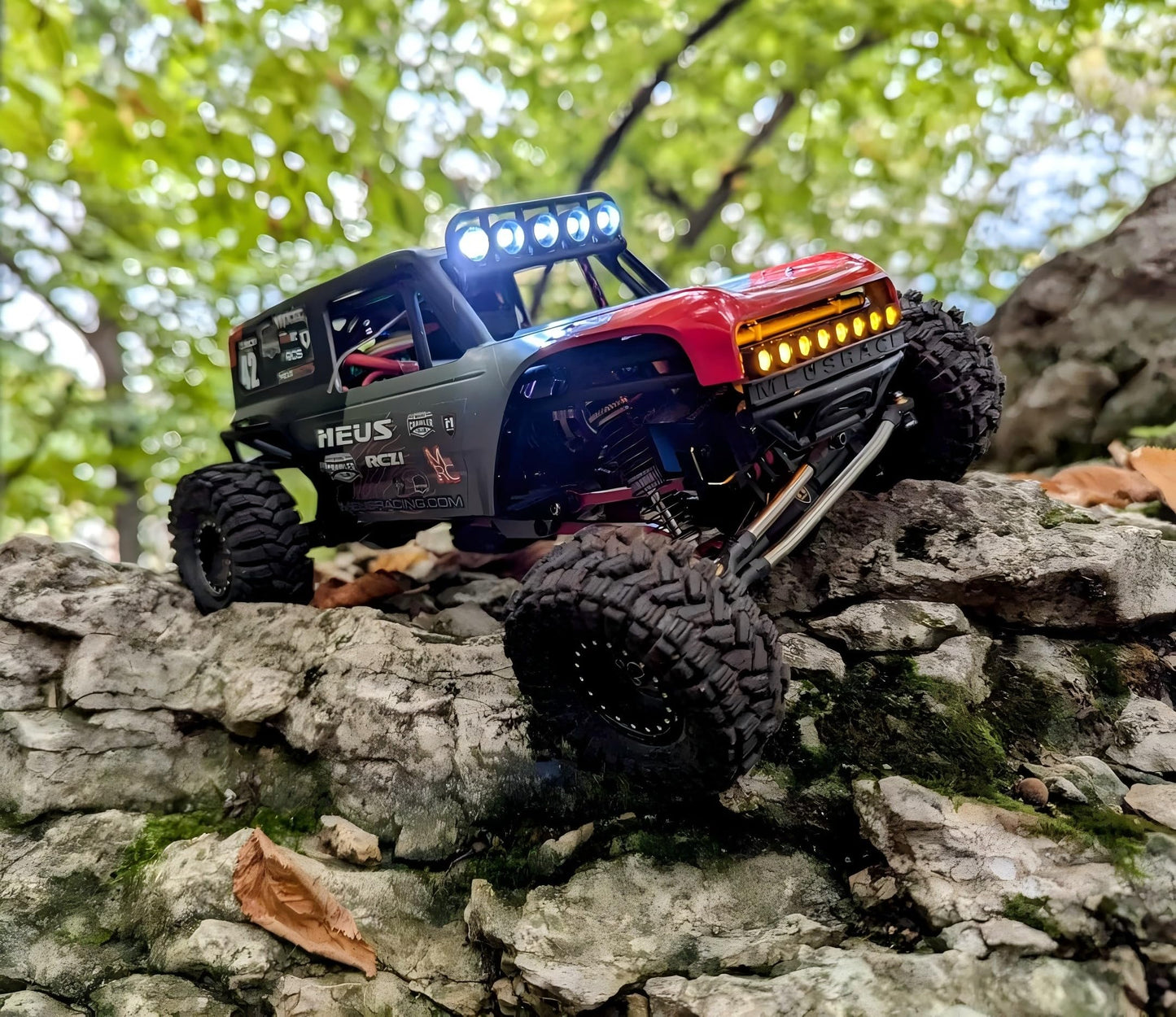 MEUS Racing MB18 TRX4M Body & Chassis Kit for Traxxas TRX4M Defender Bronco K10 F150 High Trail 1/18 RC Crawler Upgrades Parts (